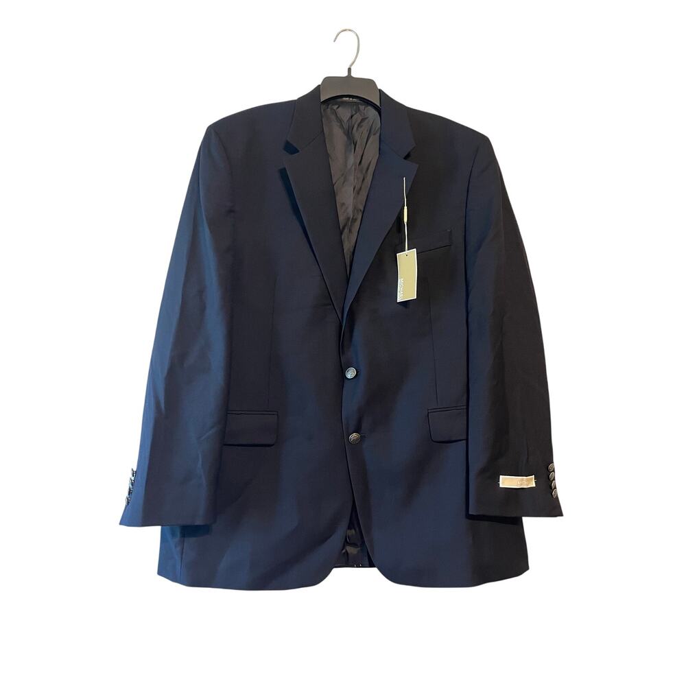 Michael Kors Navy Men’s Two Button Wool Blazer Size 46L NWT!